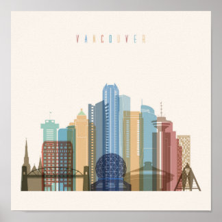 Affiches Vancouver, Canada | Ville Skyline