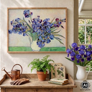 Affiches Vase de fleurs avec Iris par Vincent van Gogh