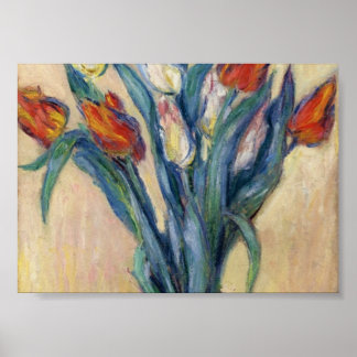 Affiches Vase des tulipes - Claude Monet