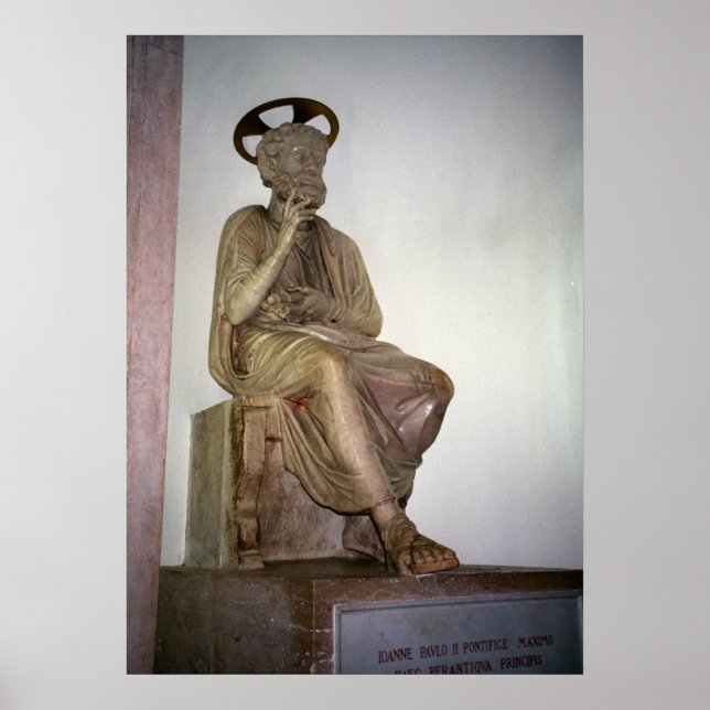 Affiches Vatican, Statue de Saint Pierre (Devant)
