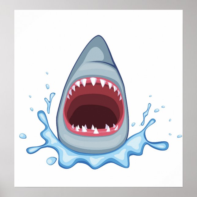 Affiches vectorstock_383155 Dents de requin caricaturés aff (Devant)