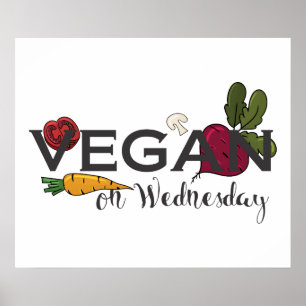 Affiches Vegan mercredi