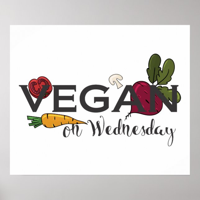 Affiches Vegan mercredi (Devant)