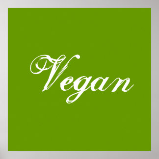 Affiches Vegan. Vert. Slogan. Personnalisé
