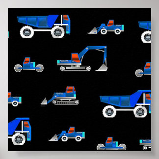 Affiches véhicule de construction