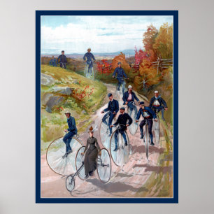 Affiches Vélo à grande roue Art victorien du XIXe siècle
