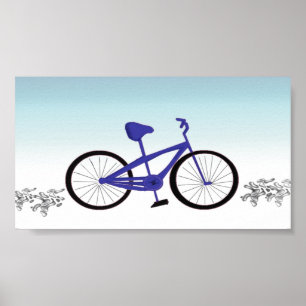 Affiches Vélo bleu