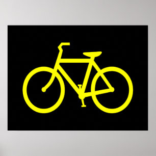 Affiches Vélo jaune