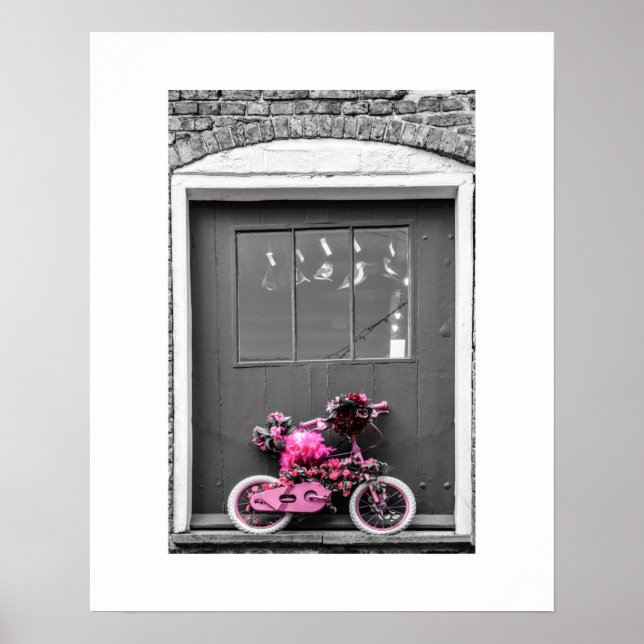 Affiches Vélo pour enfants décoré rose (Devant)