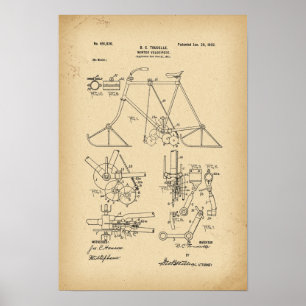Affiches Vélo sur rail d'hiver de bicyclette de 1902