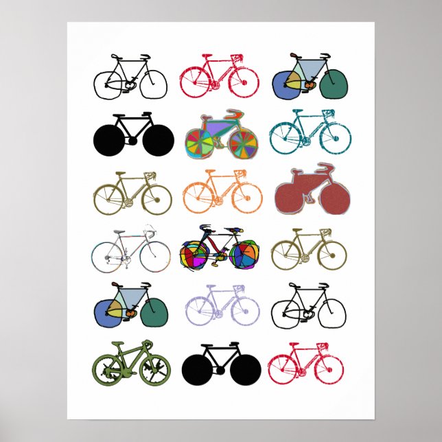 Affiches vélo - vélo + vélo (Devant)