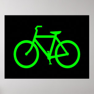 Affiches Vélo Vert Citron