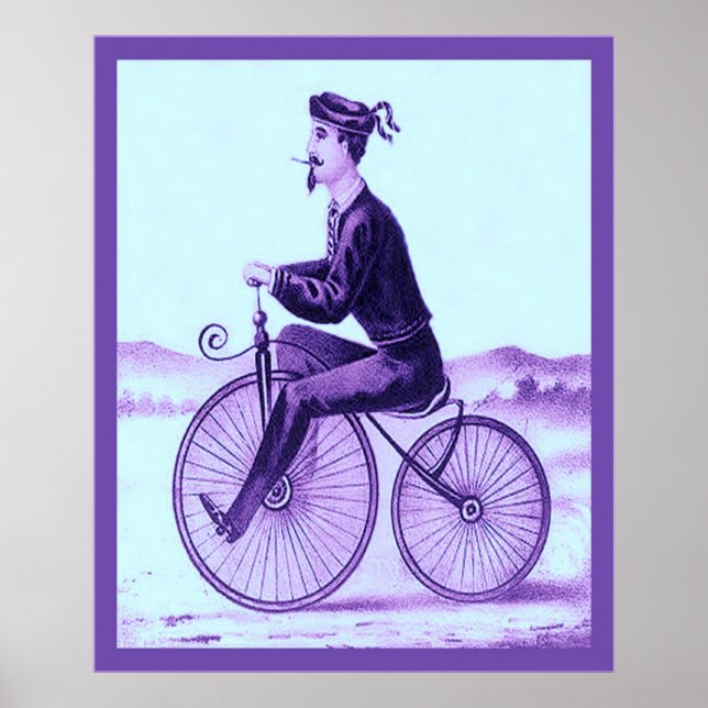 Affiches Velocipede ~ Étiquette Vintage du tabac (Devant)