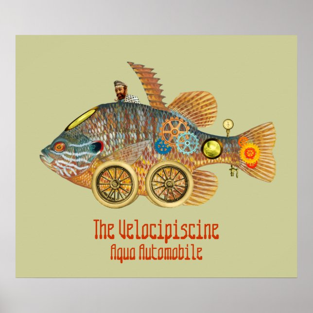 Affiches Vélocipiscine ~ Aqua Automobile (Devant)