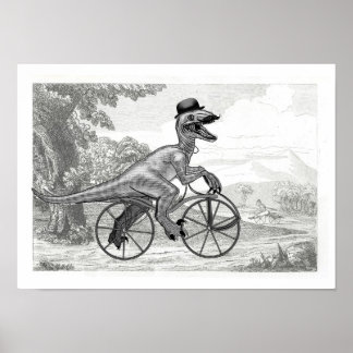 Affiches Velociraptor velocipede