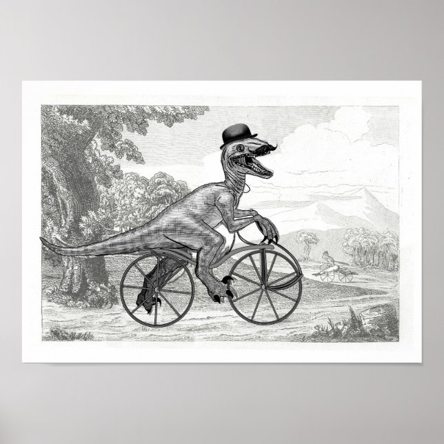 Affiches Velociraptor velocipede (Devant)