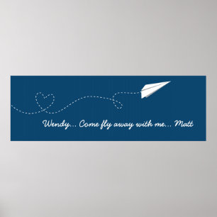 Affiches Venez voler avec mon avion en papier