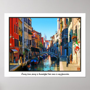 Affiches Venice Alley avec Citation d'amour