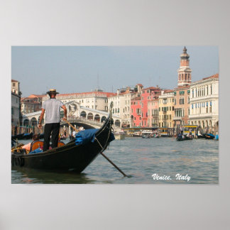 Affiches Venise, Italie Canal Gondola Imprimer
