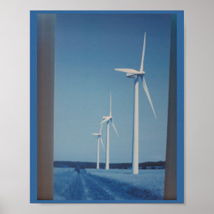 Affiches Ventilateur à roue CLEAN Wind Energy Gaint sur la 