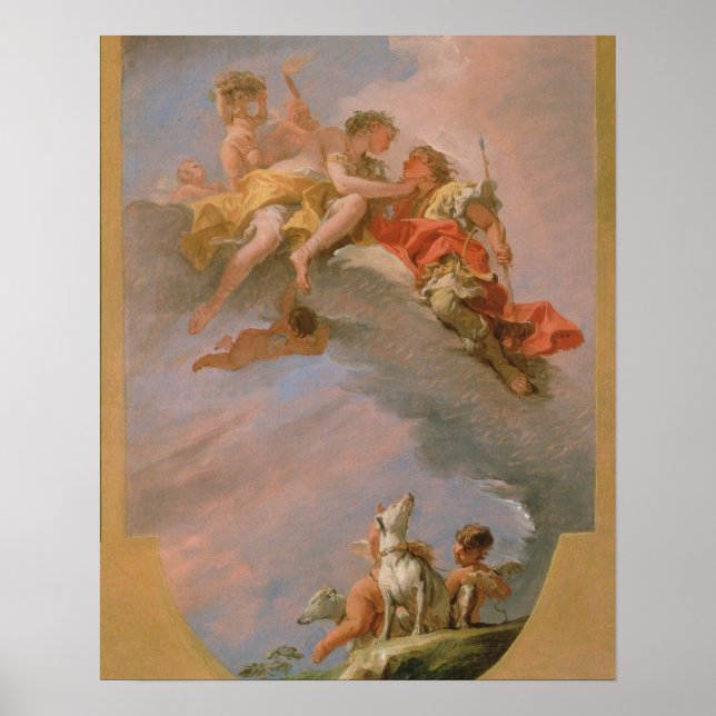 Affiches Vénus et Adonis (huile sur toile) (Devant)