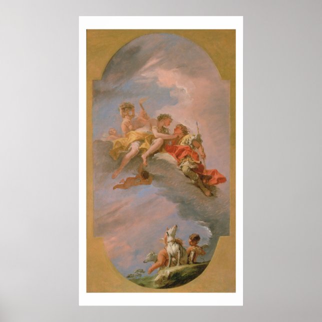 Affiches Vénus et Adonis (huile sur toile) (Devant)