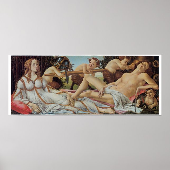 Affiches Vénus et Mars par Sandro Botticelli (Devant)