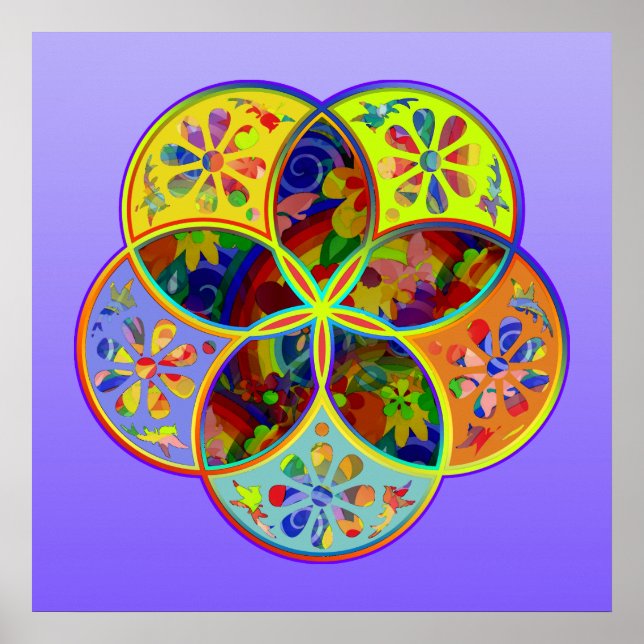 Affiches Vénus Fleur d'amour fineART Flower Power (Devant)