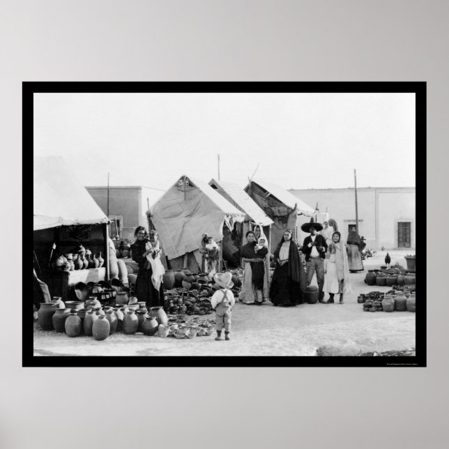 Affiches Veracruz, Mexico Pottery Market 1903 (Devant)