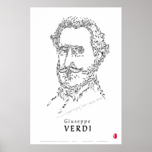 Affiches Verdi font face à la musique
