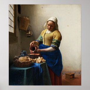 Affiches Vermeer L'Affiche Milkmaid