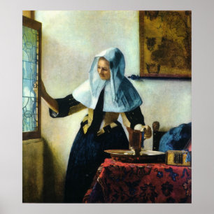 Affiches Vermeer's Young Woman with a Water Pitcher vers 16