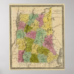 Affiches Vermont Et New Hampshire