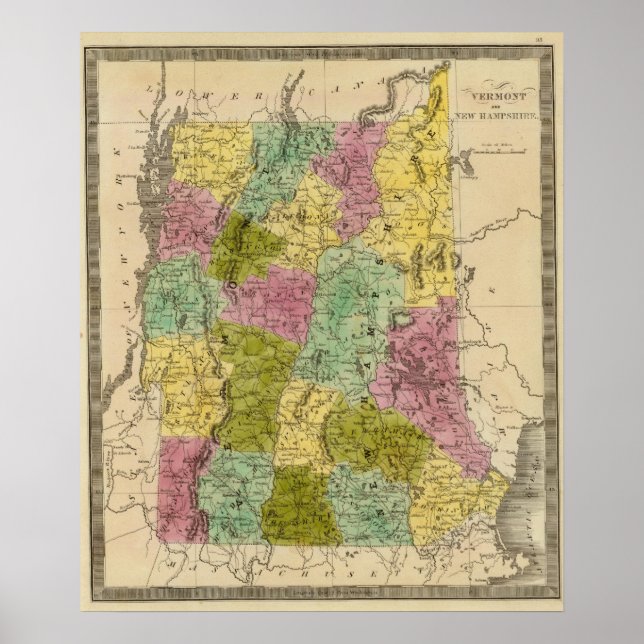 Affiches Vermont Et New Hampshire (Devant)