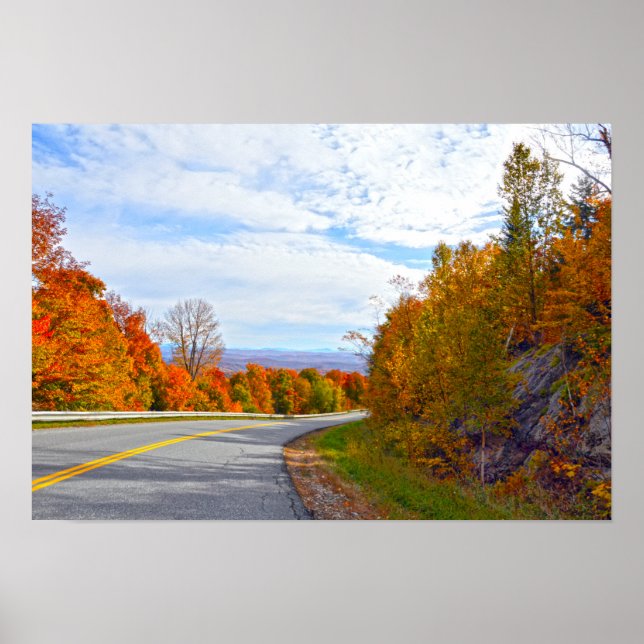 Affiches Vermont Mountain Road, automne (Devant)
