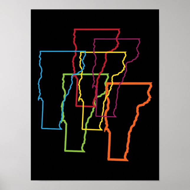 Affiches vermont pride blur (Devant)