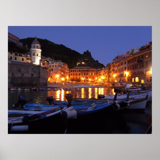 Affiches Vernazza la nuit (Devant)