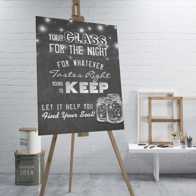 Affiches Verre mariage Pour La Nuit Trouvez Votre Siège (Créateur téléchargé)