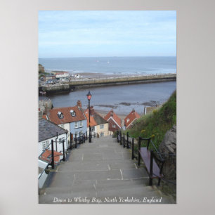 Affiches Vers le bas à la baie de Whitby, North Yorkshire,