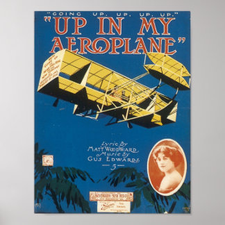 Affiches Vers Le Haut Dans Un Avion Couverture Vintage De S