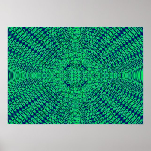 Affiches Vert Abstrait (Devant)