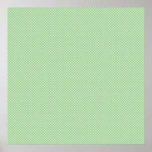 Affiches Vert avec points blancs simples