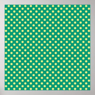 Affiches Vert émeraude avec Pois jaunes par STaylor