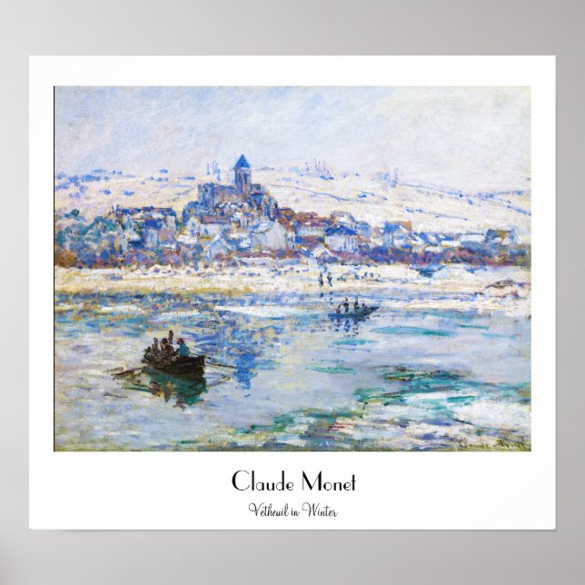 Affiches Vetheuil en Claude Monet d'hiver (Devant)