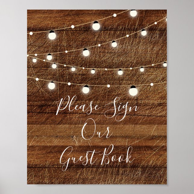 Affiches Veuillez signer notre livre d'hôtes 8x10 (Devant)