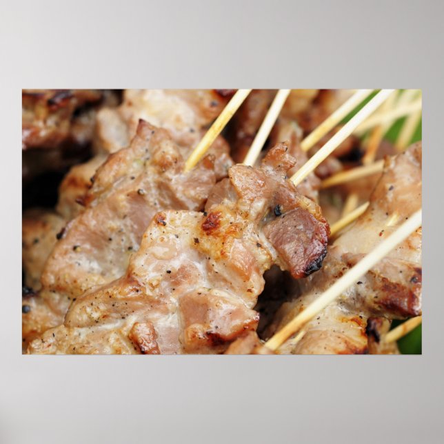 Affiches Viande préparée dans la tradition thaïlandaise (Devant)