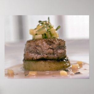 Affiches Viande présentée avec oignon