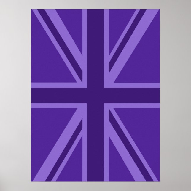 Affiches Vibrant Purple Color Union Jack (Devant)