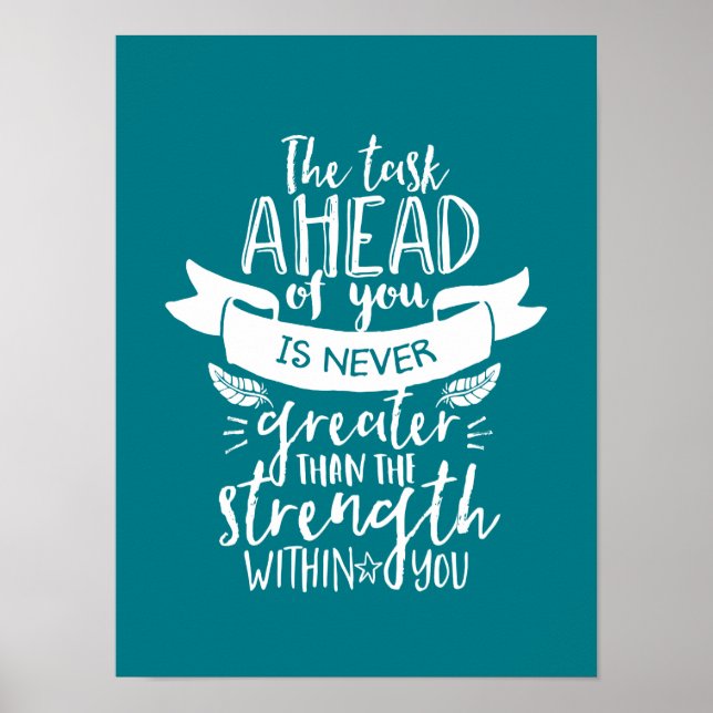 Affiches Vie Inspirationnelle Citer La Force En Vous (Devant)