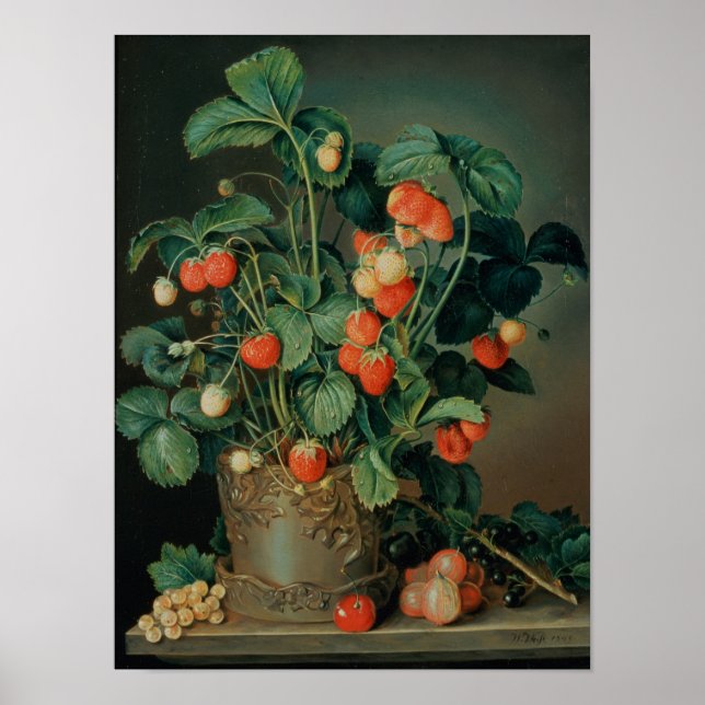 Affiches Vie morte avec fraises (Devant)